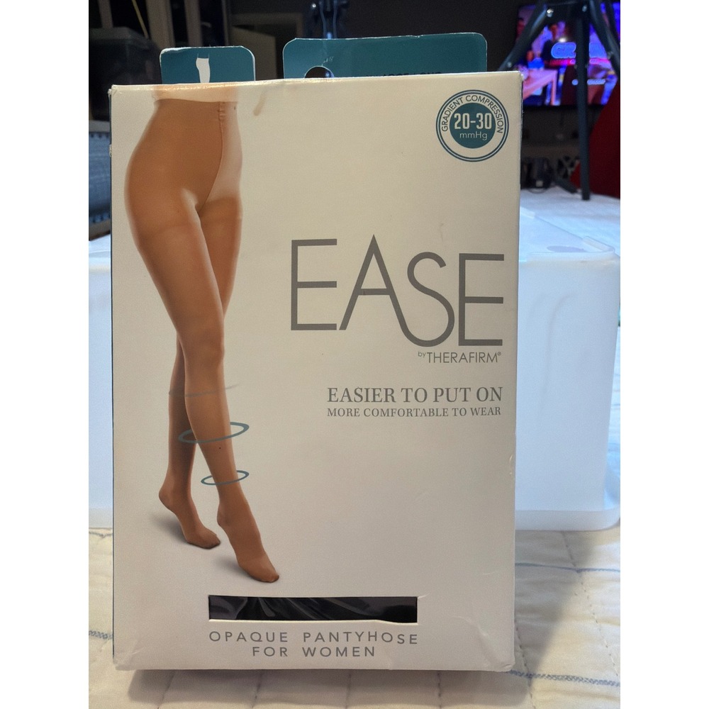 Therafirm Ease Opaque Compression Pantyhose 20-30mmHg Black XL Long 54445